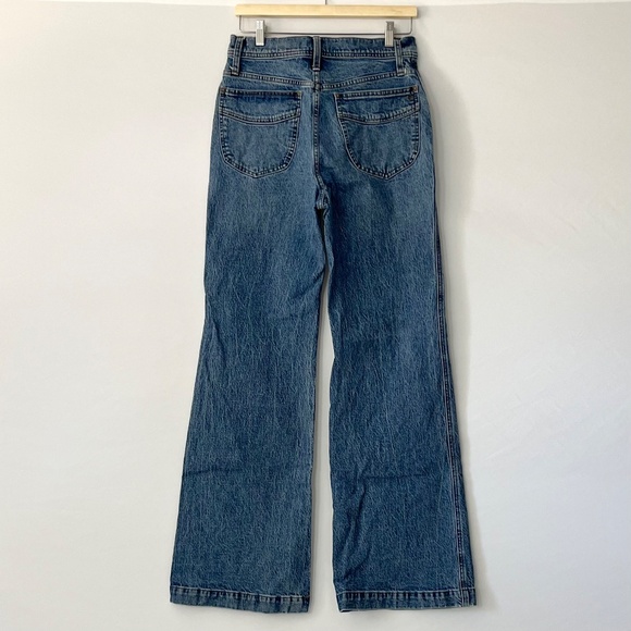Women's Madewell 11 Inch High Rise Flare Denim Jeans - Mid-wash - Picture 2 of 9
